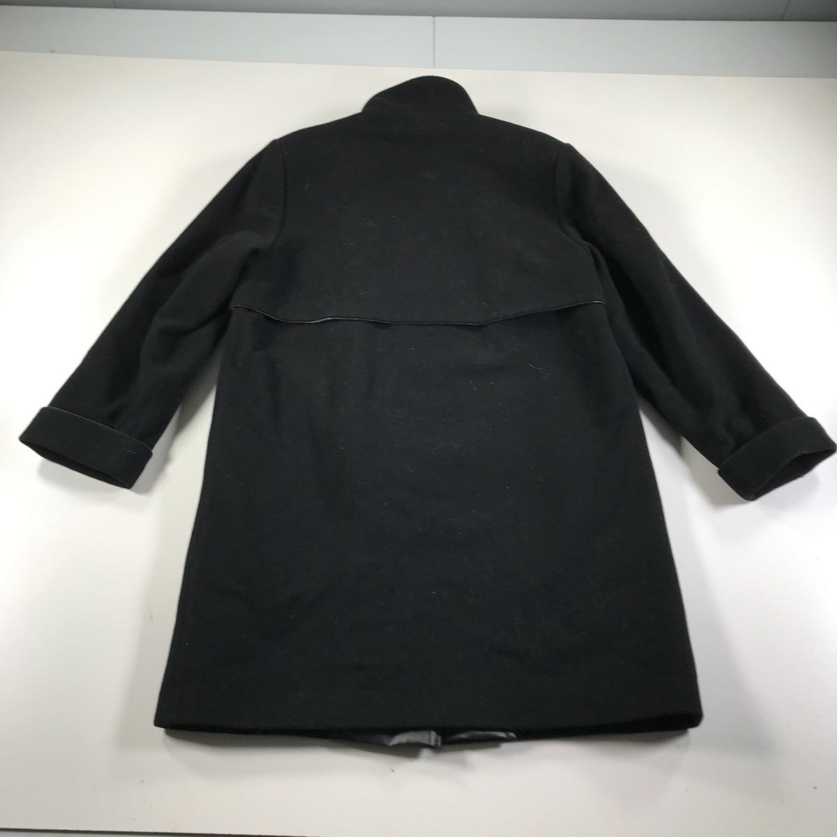 Herluf Design Denmark Coat Womens 36 Black Wool Car Overcoat Herluf Design Denmark Coat Womens 36 Black Wool Car Overcoat