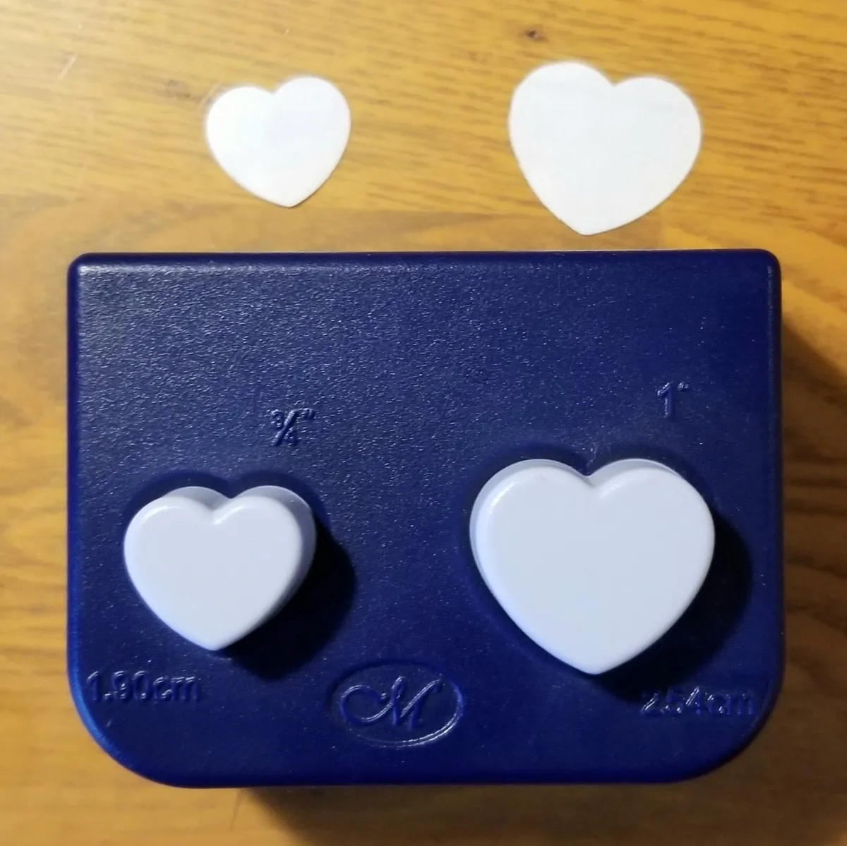 Creative Memories Double Heart Paper Punch 3/4” & 1” Scrapbooking Art Craft
