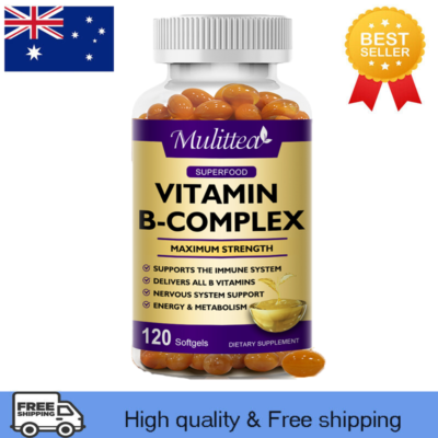 Vitaminas Super B Complex (100 Unidades) – Todas Las Cápsulas De Vitamina B De Alta Potencia Aumentan La Energía Más Liberación Sostenida Complejo B Puro - Foto 5
