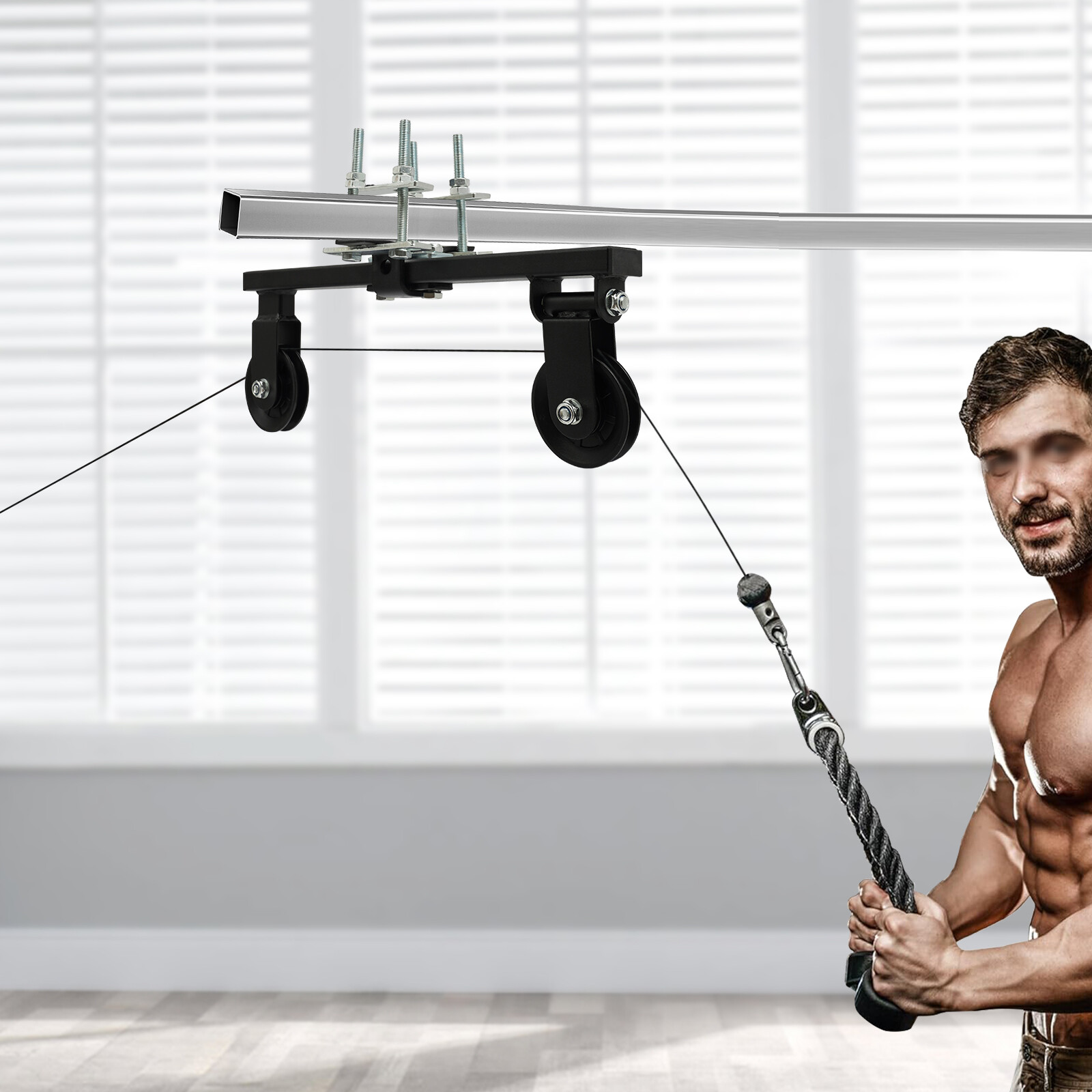 Cable Pulley System, Weight Pulley System for Home Gym Equipment, Easy to Clean