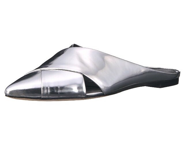 silver mules flat