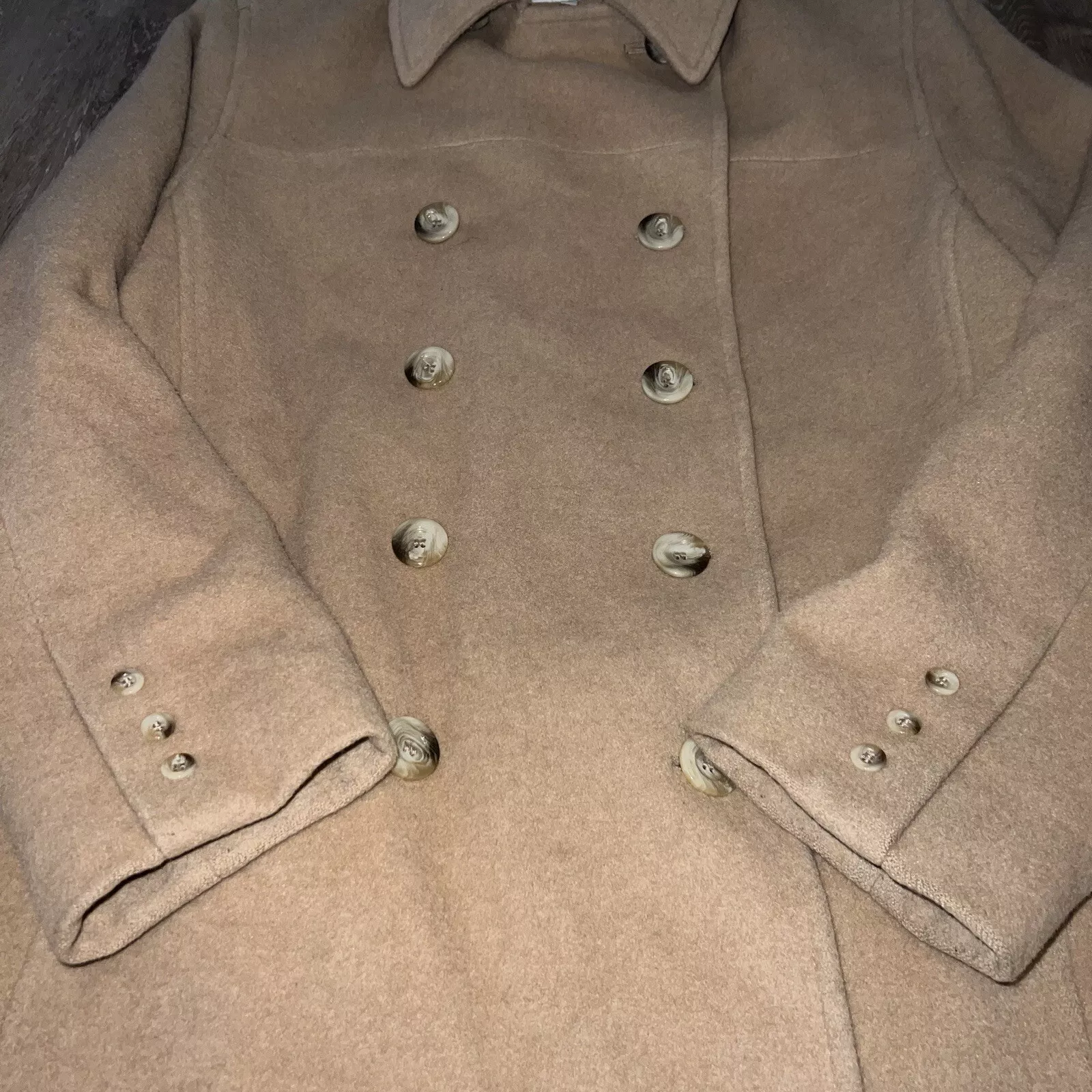 GUCCI Pavone doppiopetto vintage anni 80 90 John Weitz donna capelli cammello taglia 12 Italia