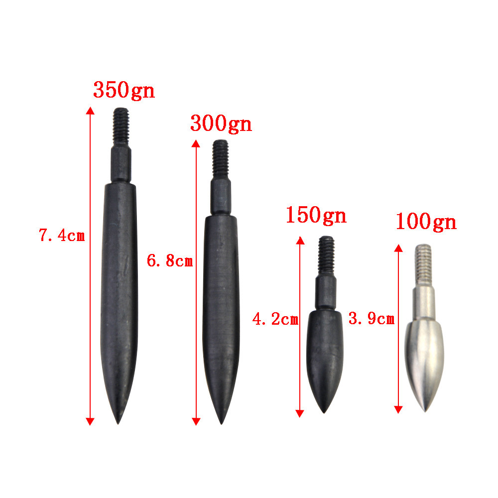 12pcs Steel Hunting Broadheads 154 Pointes de céréales Archery Flèche