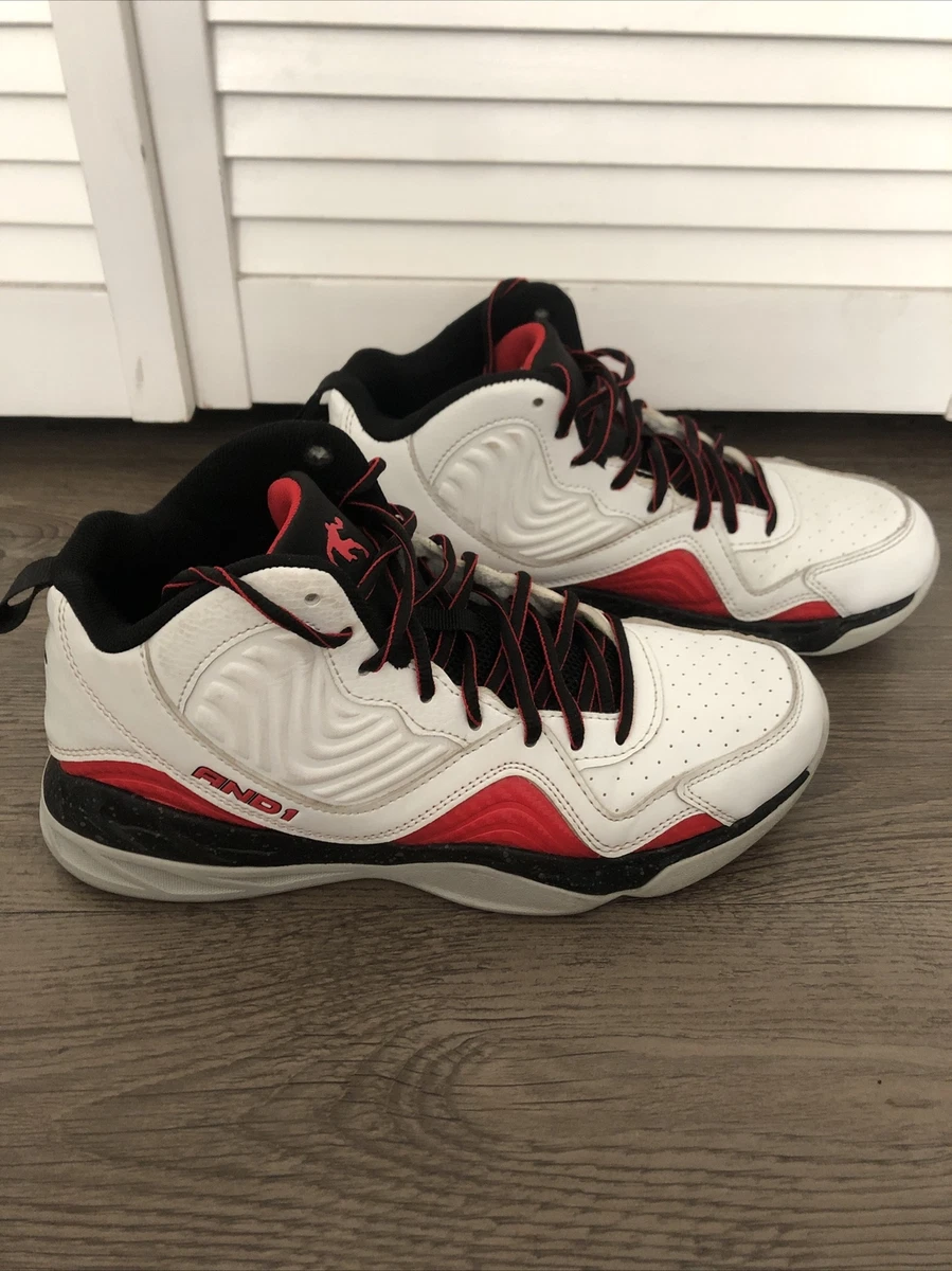 Basketball shoes hotsell red and white