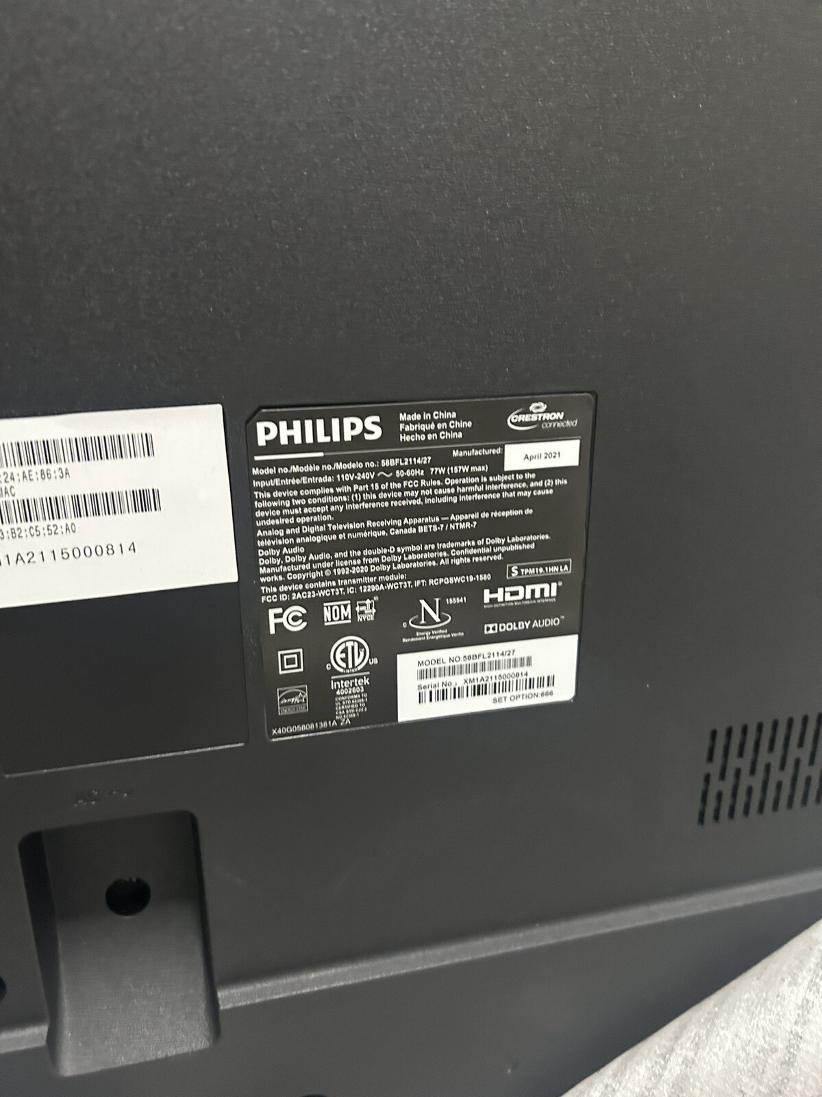 Philips 58" B-Line 58BFL2114, Phillips 4K UHD Digital Signage Display 58BFL2114