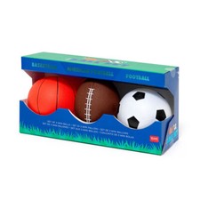 Set di 3 Mini Palloni - uno da calcio, uno da football americano e uno da basket