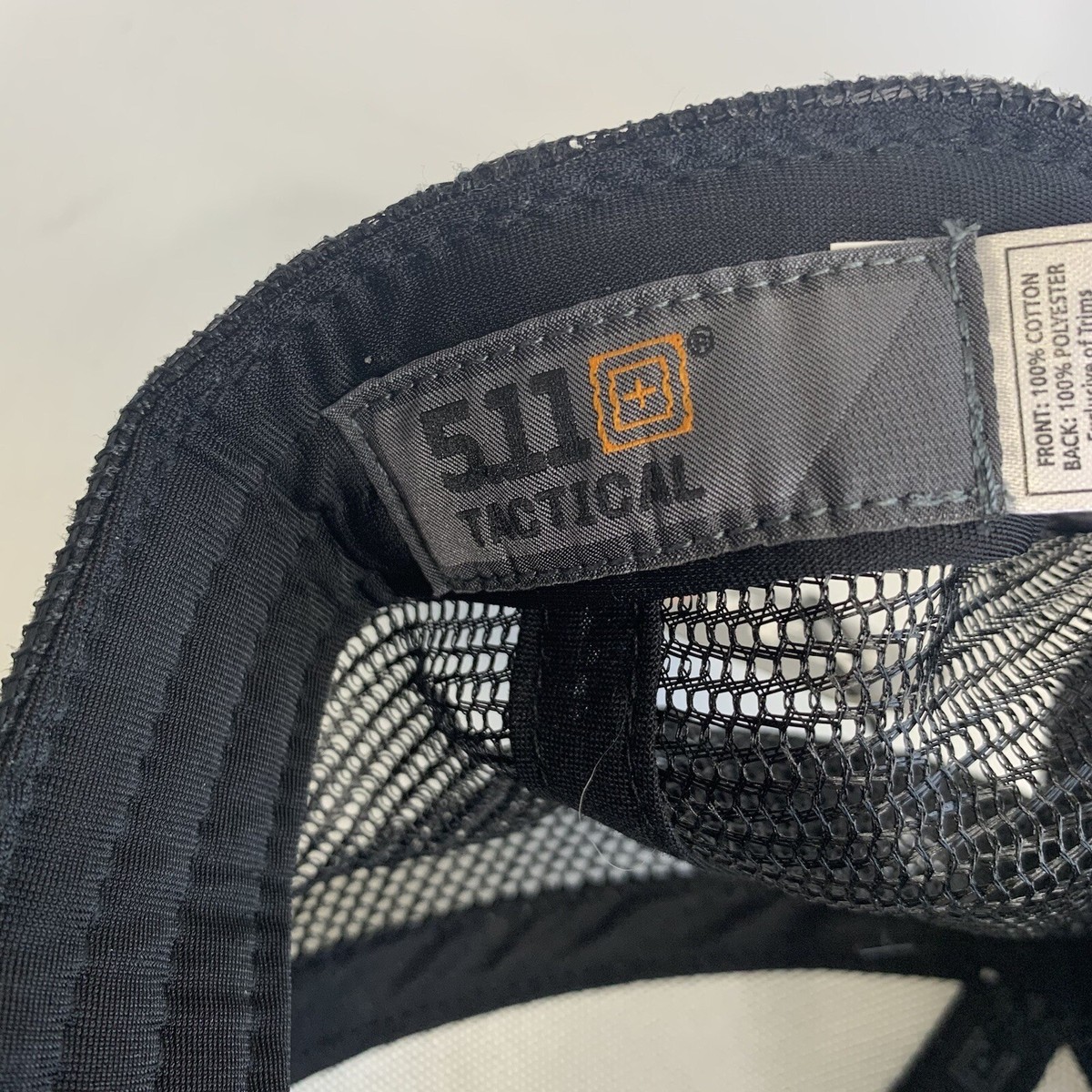 Five Eleven 5.11 Tactical Fatigue Black Skull Meshback Cap 89418 Snapback Hat View 5