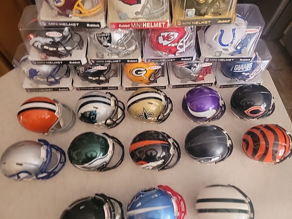 NFL Riddell Mini Helmet 3 5/8 Your Choice Vintage & Speed | eBay