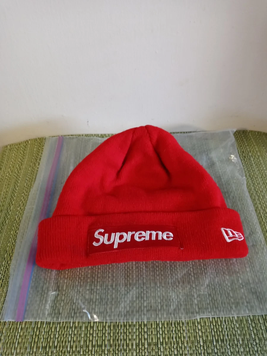 🔥🔥💯Supreme New Era Collab Red Beanie. Box Logo World Famous | eBay