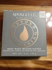 Spongelle BLACK ORCHID Infused Body Shower Buffer Bath Sponge 3 Oz New