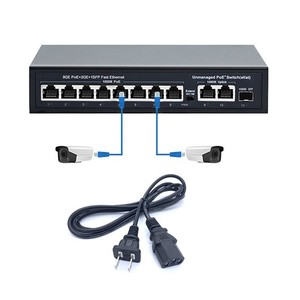 NEW 10 Port Gigabit PoE Interrupteur+2-Uplink PoE Port 1000Mbps Commutateur de réseaux