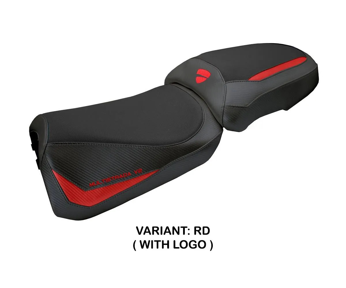Seat cover Aura Red RD + logo Tpz compatible DUCATI MULTISTRADA V2 2025 2026