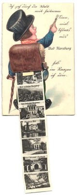 Leporello-AK Bad Harzburg, Ansichten im Ranzen, Restaurant Unter den Eichen, Ku 