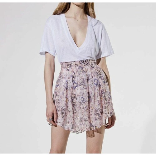 IRO pink pattern yucca mini skirt