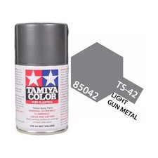 Tamiya TS-42 Light Gun Metal Lacquer Spray Paint, 100ml 85042