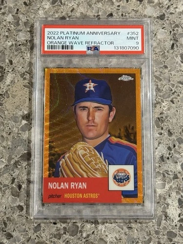 Nolan Ryan 2022 Topps Chrome Platinum Orange Wave Refractor #’d/25 PSA 9 MINT