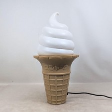 TOMI Soft Serve Ice Cream Lamp Object Light Display Decor Vintage 20 in Tall JP