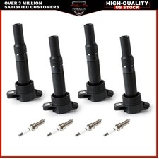4 Ignition Coil  Spark Plug for Hyundai Elantra Tucson Kia Forte Soul UF651