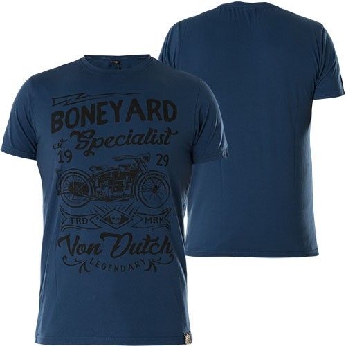 VON DUTCH Футболка Von Dutch Boneyard Синие футболки Blau 4390₽