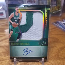 2024-25 Silhouette Kristaps Porzingis Autograph Game Worn Patch Holo Gold /10