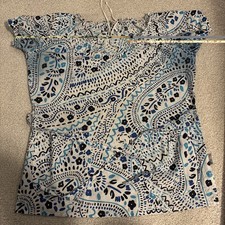 peaches womens size XS scrub top Fits Like Med To Large 21 1/2 In Bust