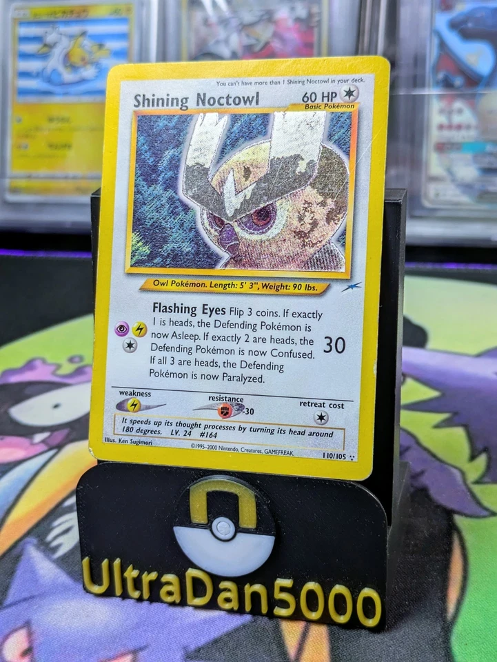 Pokemon Shining Holo Card - Shining Noctowl 110/105 (Neo Destiny) - Image 2 of 4