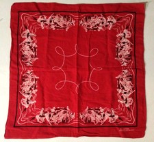 Vintage Cowboy Stagecoach Corral Fast Color Bandana Handkerchief