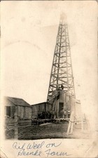Oil Well on Reinke Farm RPPC Postcard