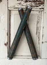 Vintage Green Wood Textile Spools ~ Industrial Wood Salvage