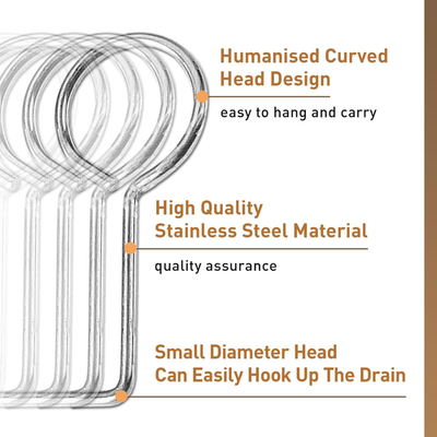 #ad Drain Key Lifting Hooks 5 Pack 304 Stainless Steel Drain Grate Puller Lift ... $13.60