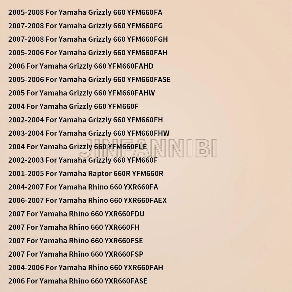 Kit de juntas de tubulação de cabeça de parafuso prisioneiro de titânio para Yamaha Rhino/Grizzly 660 Raptor 660R - Imagem 3 de 4