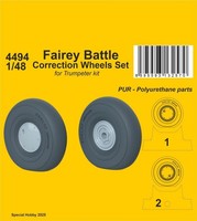 Fairey Battle Correction Wheels Set For Trumpeter Kit / 1:48 - Cmk 4494