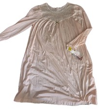 NEW NOS Vintage Shadowline women M negligie nightie nightgown pink lace lingerie