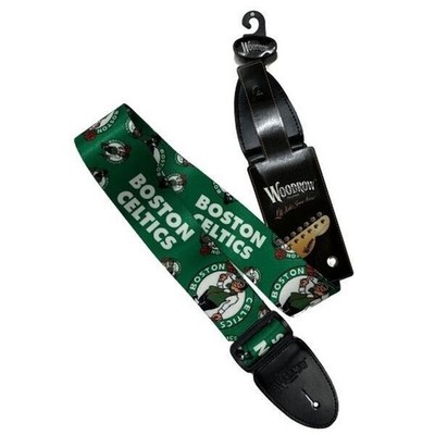 Boston Celtics Guitar Strap Premium Holder Woodrow Music NBA Official Merch