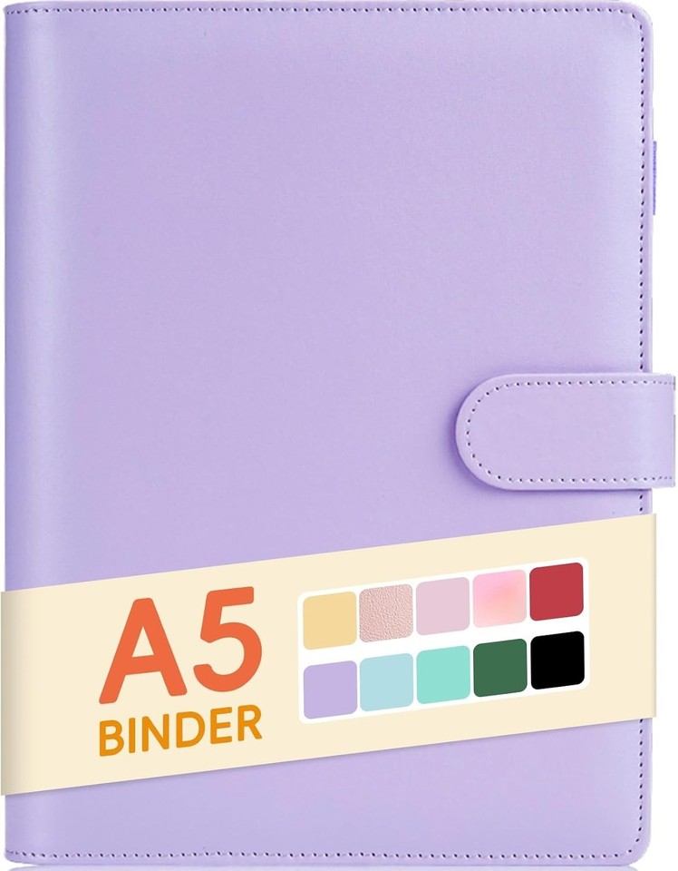 A5 Binder 6 Ring, Refillable Notebook Planner Cover, mini Binder | eBay