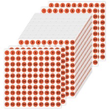 30 Sheets 1 to 100 Vinyl Consecutive Number Stickers, 0.4 Inch Self-Adhesive ...