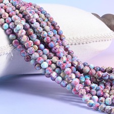 Purple Sea Sediment Jasper Round Beads 4mm 6mm 8mm 10mm 12mm 15.5 Inch Strand