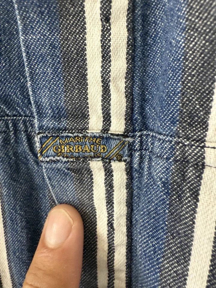 Martine Francois Girbaud Jean рубашка редкая Тупак 90-х хип-хоп Святой Грааль размер маленький - Изображение 3 из 4