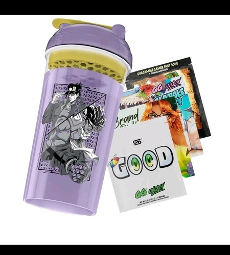 GamerSupps JoJo's Bizarre Adventure Shaker Cup: Jotaro Kujo W/Samples. In Hand! - Picture 2 of 2