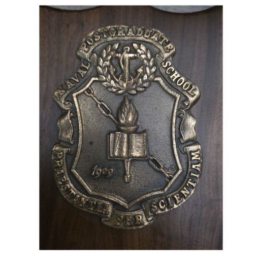 Naval Postgraduate School Plaque Crest Shield Navy Militaria 1909 1969