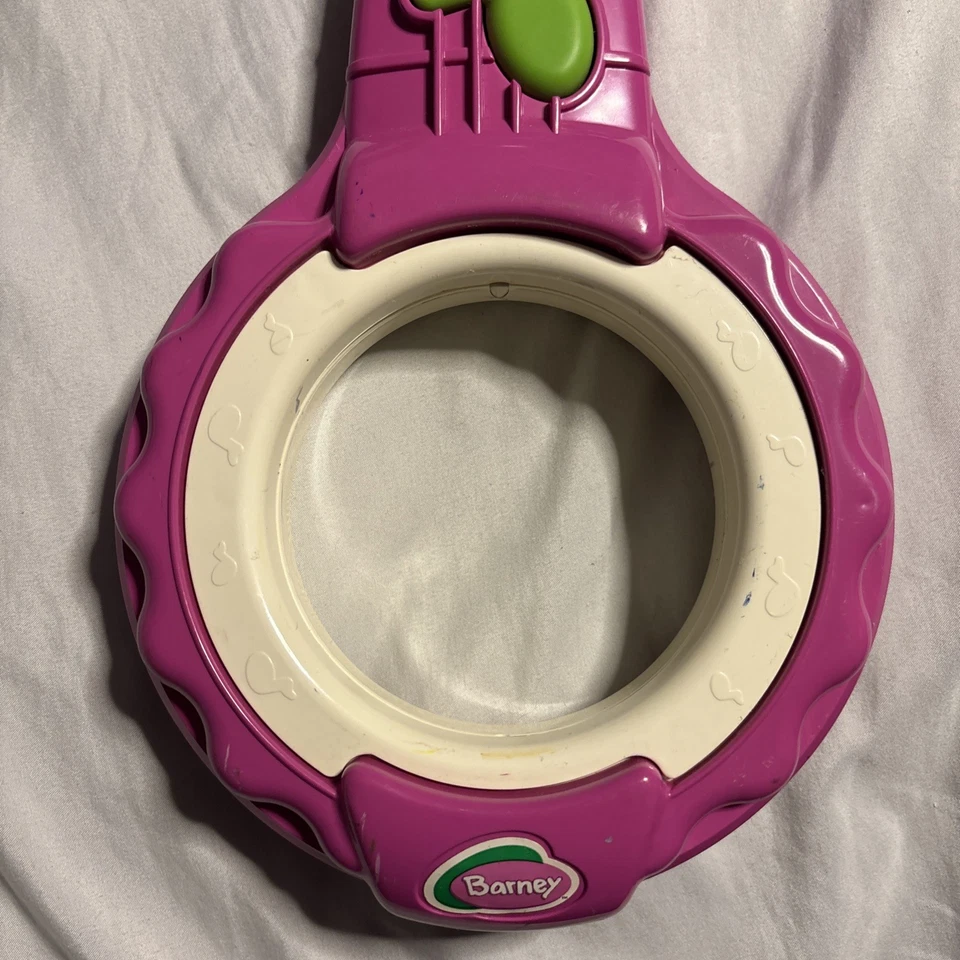 Винтаж 1997 Playskool Barney Фиолетовый Динозавр Гитара/Банджо Игрушка Работает - Изображение 4 из 4