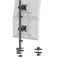 ErgoFocus Vertical Dual Monitor Stand, Stacked Monitor Mount for 2 Screen Max...