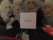 Dior White Textured Gift Box Gold Lettering 8x8 Inches with Tissue Paper