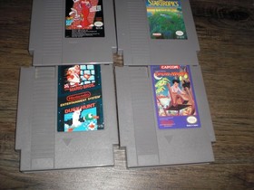 4x NES Nintendo Game Super Mario Bros Duck Roger Rabbit Startropics Dream Master
