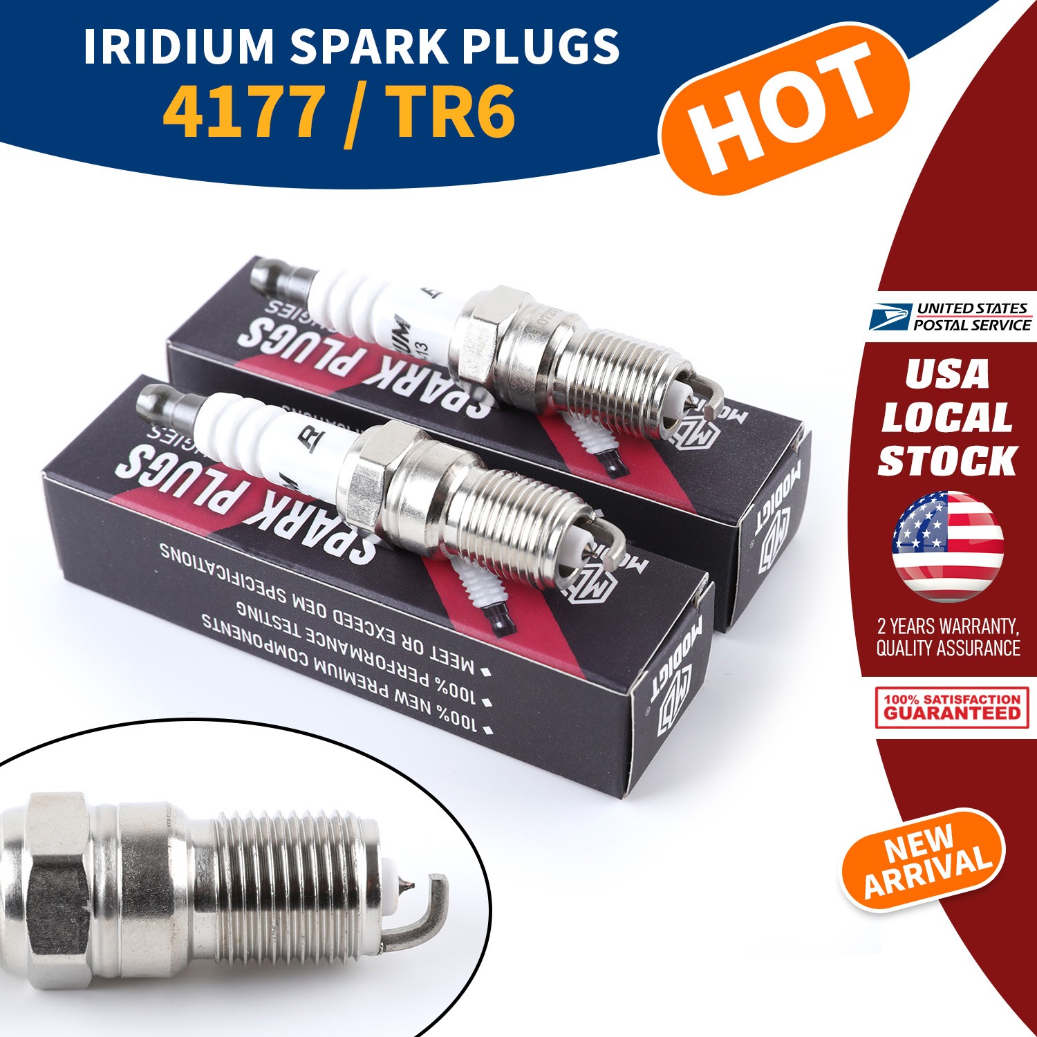 Premium 8 Pcs OEM Replacement For NGK 4177 TR6 Iridium Spark Plugs NEW