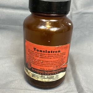 Vintage TONSIO-TREN Dr. Willmar Schwabe Homeopathic Medicine Bottle Montreal