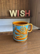 Blue Hornsea Pottery Eskimo Reindeer Mug Designed by John Clappison 1970s