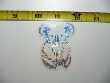 KOALA BEAR HOLOGRAPHIC SMALL STICKER DECAL ZOO ANIMAL WILDLIFE SCRAPBOOKING