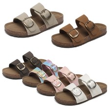 Girls Boys Kids Casual Slides Sandals Adjustable Straps Beach Walking Sandals