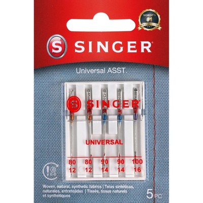 Singer Notions Universal Regular Point Machine Needles-Sizes 11/80 (2), 14/90 (2